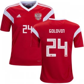 Wholesale Cheap Russia #24 Golovin Home Kid Soccer Country Jersey