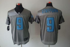 Wholesale Cheap Nike Lions #9 Matthew Stafford Grey Shadow Men\'s Stitched NFL Elite Jersey