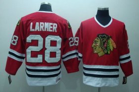 Wholesale Cheap Blackhawks #28 Steve Larmer Stitched Red CCM Throwback NHL Jersey