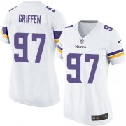 Wholesale Cheap Nike Vikings #97 Everson Griffen White Women's Stitched NFL Elite Jersey