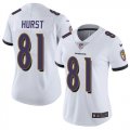 Wholesale Cheap Nike Ravens #81 Hayden Hurst White Women's Stitched NFL Vapor Untouchable Limited Jersey