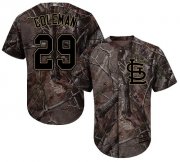 Wholesale Cheap Cardinals #29 Vince Coleman Camo Realtree Collection Cool Base Stitched MLB Jersey