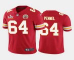 Wholesale Cheap Men's Kansas City Chiefs #64 Mike Pennel Red 2021 Super Bowl LV Limited Stitched NFL Jersey