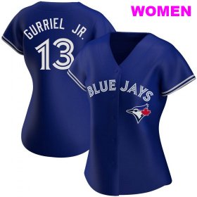 Wholesale Cheap WOMEN\'S TORONTO BLUE JAYS #13 LOURDES GURRIEL JR. ROYAL ALTERNATE JERSEY