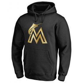 Wholesale Cheap Miami Marlins Gold Collection Pullover Hoodie Black