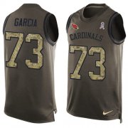 Wholesale Cheap Nike Cardinals #73 Max Garcia Green Men's Stitched NFL Limited Salute To Service Tank Top Jersey