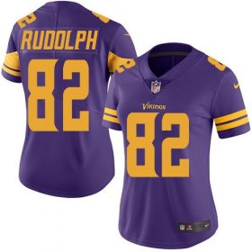 Wholesale Cheap Nike Vikings #82 Kyle Rudolph Purple Women\'s Stitched NFL Limited Rush Jersey
