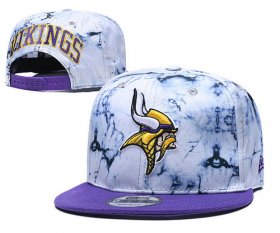 Wholesale Cheap Vikings Team Logo Smoke Purple Adjustable Hat TX
