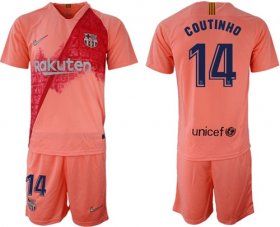 Wholesale Cheap Barcelona #14 Coutinho Third Soccer Club Jersey