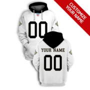 Wholesale Cheap Men's New Orleans Saints Active Player White Custom 2021 Pullover Hoodie