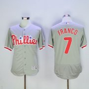 Wholesale Cheap Phillies #7 Maikel Franco Grey Flexbase Authentic Collection Stitched MLB Jersey