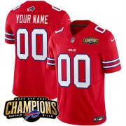 Cheap Men's Buffalo Bills Active Player Custom Red 2023 F.U.S.E. AFC East Champions Ptach Football Stitched Jersey