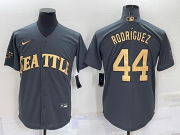 Wholesale Men's Seattle Mariners #44 Julio Rodriguez Grey 2022 All Star Stitched Cool Base Nike Jersey