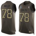 Wholesale Cheap Nike Colts #78 Ryan Kelly Green Men's Stitched NFL Limited Salute To Service Tank Top Jersey