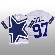 Wholesale Cheap NFL Dallas Cowboys #97 Trysten Hill White Men's Mitchell & Nell Big Face Fashion Limited NFL Jersey