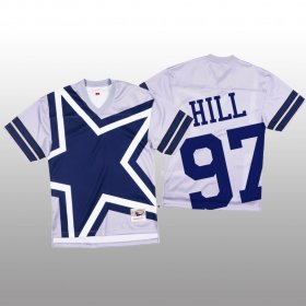 Wholesale Cheap NFL Dallas Cowboys #97 Trysten Hill White Men\'s Mitchell & Nell Big Face Fashion Limited NFL Jersey