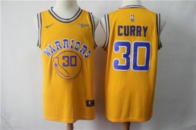 Wholesale Cheap Nike Warriors 30 Stephen Curry 2019 Gold NBA Swingman City Edition Jersey
