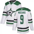 Wholesale Cheap Adidas Stars #9 Mike Modano White Road Authentic Youth Stitched NHL Jersey