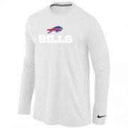 Wholesale Cheap Nike Buffalo Bills Authentic Logo Long Sleeve T-Shirt White