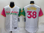 Wholesale Men's San Diego Padres #38 Jorge Alfaro White 2022 City Connect Flex Base Stitched Jersey