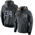Wholesale Cheap NFL Men's Nike Buffalo Bills #34 Thurman Thomas Stitched Black Anthracite Salute to Service Player Performance Hoodie