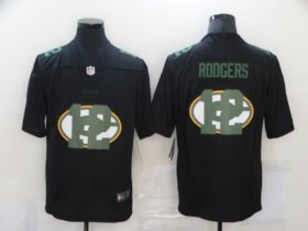 Wholesale Cheap Men\'s Green Bay Packers #12 Aaron Rodgers Black 2020 Shadow Logo Vapor Untouchable Stitched NFL Nike Limited Jersey