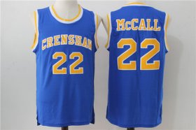 Wholesale Cheap Crenshaw 22 McCall Blue Stitched Movie Jersey