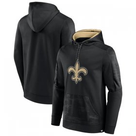 Wholesale Cheap Men\'s New Orleans Saints Black On The Ball Pullover Hoodie