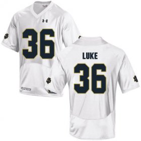 Wholesale Cheap Notre Dame Fighting Irish 36 Cole Luke White College Football Jersey