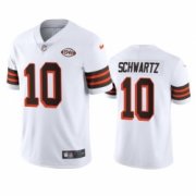 Wholesale Cheap Cleveland Browns 10 Anthony Schwartz Nike 1946 Collection Alternate Vapor Limited NFL Jersey White