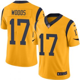 Wholesale Cheap Nike Rams #17 Robert Woods Gold Men\'s Stitched NFL Limited Rush Jersey