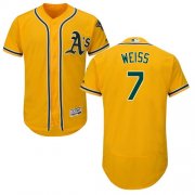 Wholesale Cheap Athletics #7 Walt Weiss Gold Flexbase Authentic Collection Stitched MLB Jersey