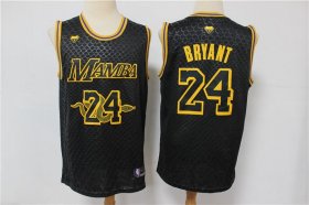 Wholesale Cheap Men\'s Los Angeles Lakers #24 Kobe Bryant Black Mamba Memorial Black Swingman Nike Jersey