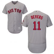 Wholesale Cheap Red Sox #11 Rafael Devers Grey Flexbase Authentic Collection Stitched MLB Jersey