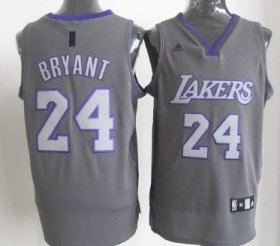 Wholesale Cheap Los Angeles Lakers #24 Kobe Bryant Gray Shadow Jersey