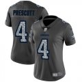Wholesale Cheap Nike Cowboys #4 Dak Prescott Gray Static Women's Stitched NFL Vapor Untouchable Limited Jersey