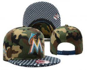 Wholesale Cheap MLB Miami Marlins Snapback Ajustable Cap Hat YD