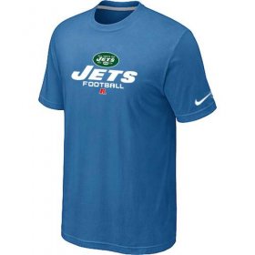 Wholesale Cheap Nike New York Jets Critical Victory NFL T-Shirt Light Blue
