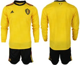 Wholesale Cheap Belgium Blank Away Long Sleeves Soccer Country Jersey