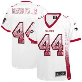 Wholesale Cheap Nike Falcons #44 Vic Beasley Jr White Women\'s Stitched NFL Elite Drift Fashion Jersey