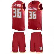 Wholesale Cheap Nike Buccaneers #36 M.J. Stewart Red Team Color Men's Stitched NFL Limited Tank Top Suit Jersey