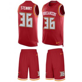 Wholesale Cheap Nike Buccaneers #36 M.J. Stewart Red Team Color Men\'s Stitched NFL Limited Tank Top Suit Jersey
