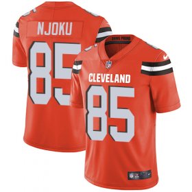 Wholesale Cheap Nike Browns #85 David Njoku Orange Alternate Men\'s Stitched NFL Vapor Untouchable Limited Jersey