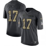 Wholesale Cheap Nike Panthers #17 Devin Funchess Black Men's Stitched NFL Limited 2016 Salute to Service Jersey
