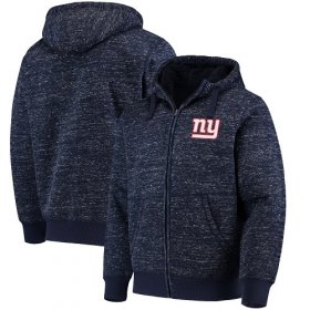 Wholesale Cheap Men\'s New York Giants G-III Sports by Carl Banks Heathered Navy Discovery Sherpa Full-Zip Jacket