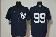 Wholesale Cheap Men's New York Yankees #99 Aaron Judge No Name Navy Blue Stitched MLB Cool Base Nike Jersey