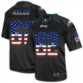 Wholesale Cheap Nike Eagles #62 Jason Kelce Black Men's Stitched NFL Elite USA Flag Fashion Jersey