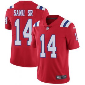 Wholesale Cheap Nike Patriots #14 Mohamed Sanu Sr Red Alternate Youth Stitched NFL Vapor Untouchable Limited Jersey