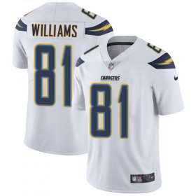 Wholesale Cheap Nike Chargers #81 Mike Williams White Men\'s Stitched NFL Vapor Untouchable Limited Jersey