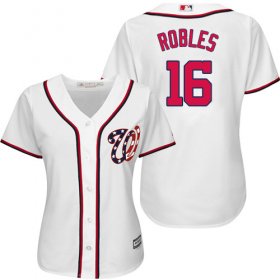 Wholesale Cheap Nationals #16 Victor Robles White Home Women\'s Stitched MLB Jersey